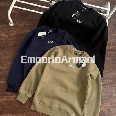 Premium Armani Hoodie Navy Cotton Sporty Luxury