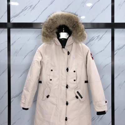 Best Selling Canada Goose Coats White Polyester Embroidery Style