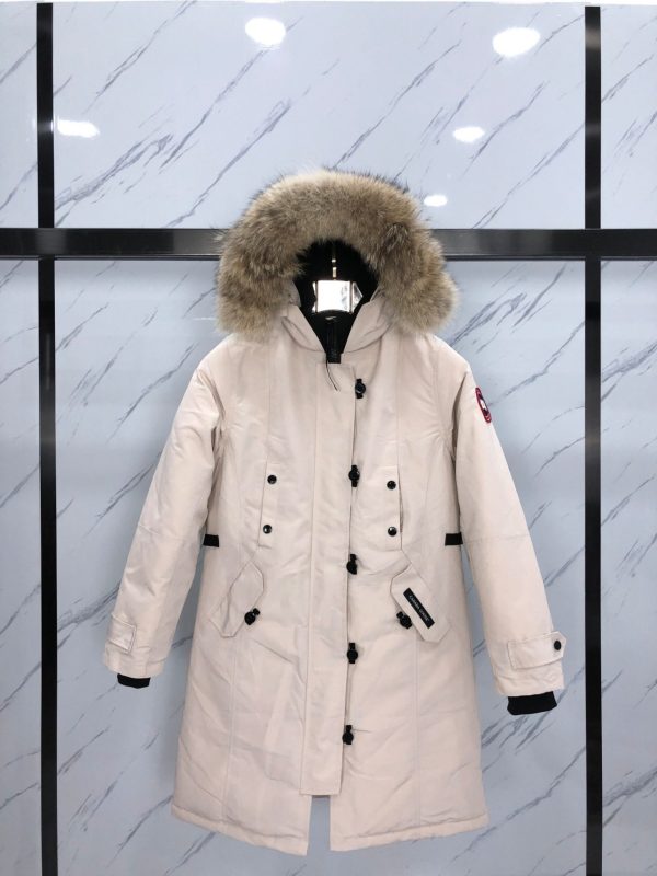 Best Selling Canada Goose Coats White Polyester Embroidery Style