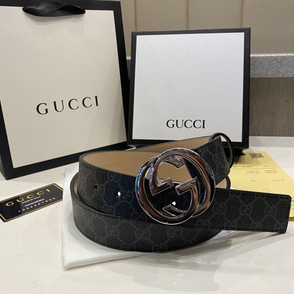 High Quality Gucci Belt Silver Cowhide Classic Style