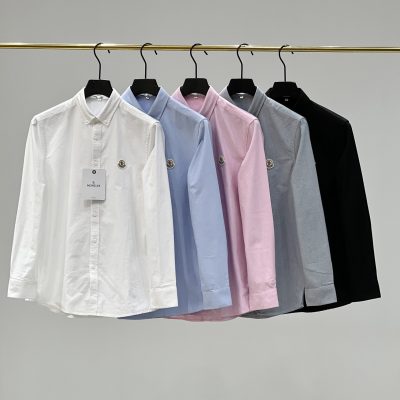 Luxury Moncler Long Sleeves White Cotton Classic Collection