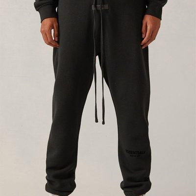 Best Selling Fear Of God Sweatpants Black Fleece Logo Luxury
