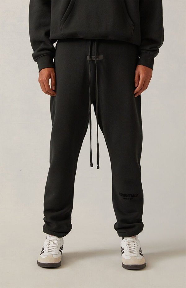 Best Selling Fear Of God Sweatpants Black Fleece Logo Luxury