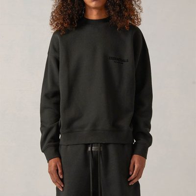Luxury Fear Of God Sweatshirts Black Fleece Logo Luxury