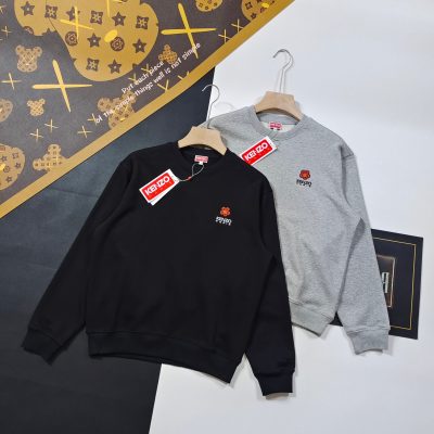 Luxury Kenzo Sweatshirts Gray Cotton Embroidery Luxury