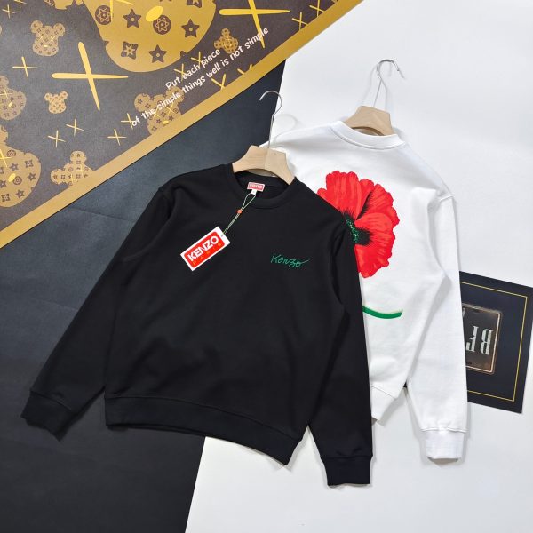 Luxury Kenzo Hoodie White Cotton Elegant Luxury
