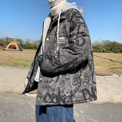 High Quality Vans Cotton-Padded Clothes Black Print Luxury