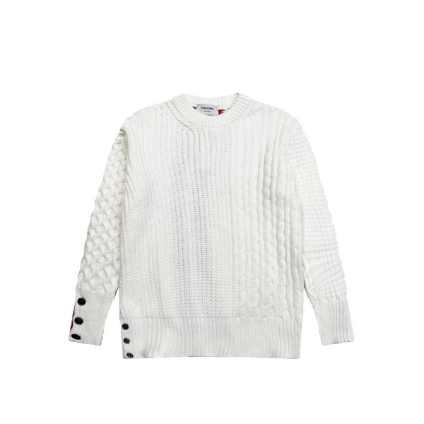 Best Selling Thom Browne Long Sleeves White Knit Classic Collection
