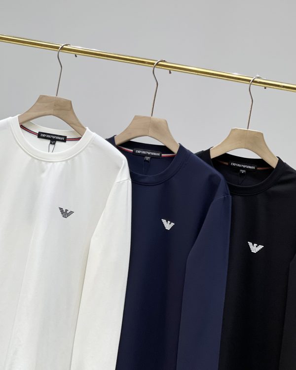 Best Selling Armani Sweatshirts Black Elegant Style