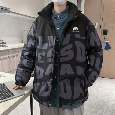 Best Selling Balenciaga Cotton-Padded Clothes Black Cotton Print Luxury