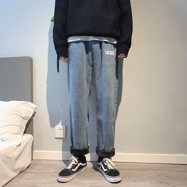 Premium Quality Vans Jeans Blue Fleece Washed Collection