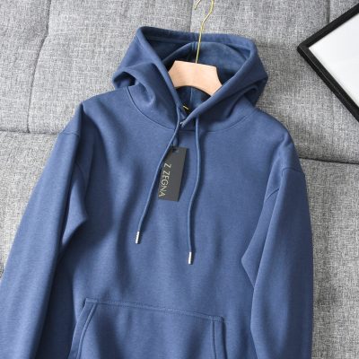 Premium Zegna Sweatshirts Black Fleece Logo Collection