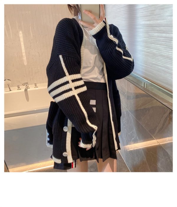 Luxury Thom Browne Jackets Navy Wool Classic Style