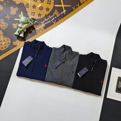 High Quality Ralph Lauren Coats Black Cotton Classic Collection