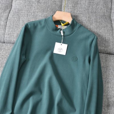 Premium Quality Herm???S Long Sleeves Black Fleece Casual Luxury