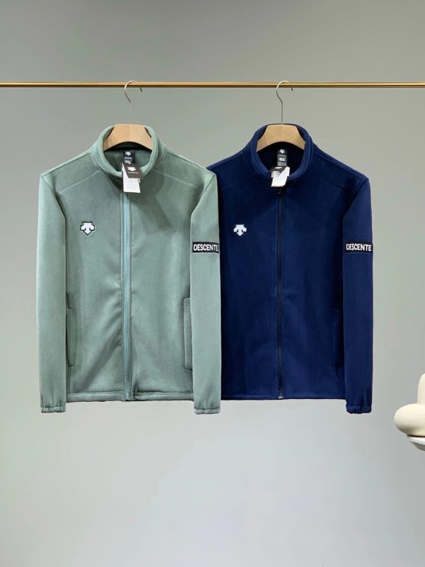 Best Selling Descente Coats Navy Fleece Embroidered Collection