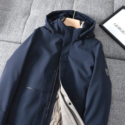 High Quality Armani Down Jackets White Fleece Elegant Collection