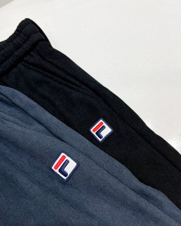 Luxury Fila Sweatpants Black Fleece Logo Luxury