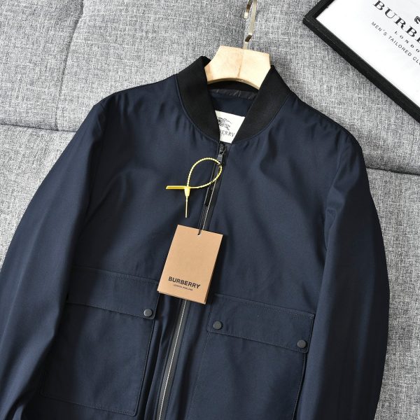 Premium Quality Burberry Jacket Black Leather Classic Style