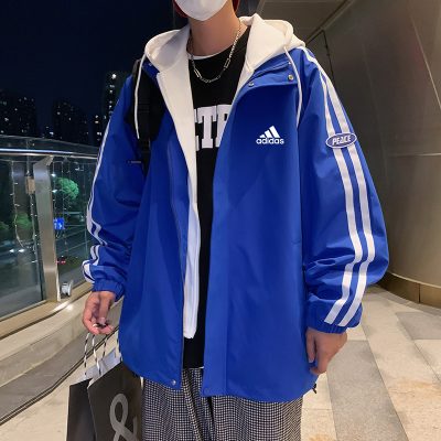 High Quality Adidas Jacket Black Nylon Classic Collection