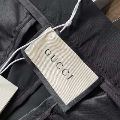 Premium Quality Gucci Casual Pants Black Silk Embroidery Luxury