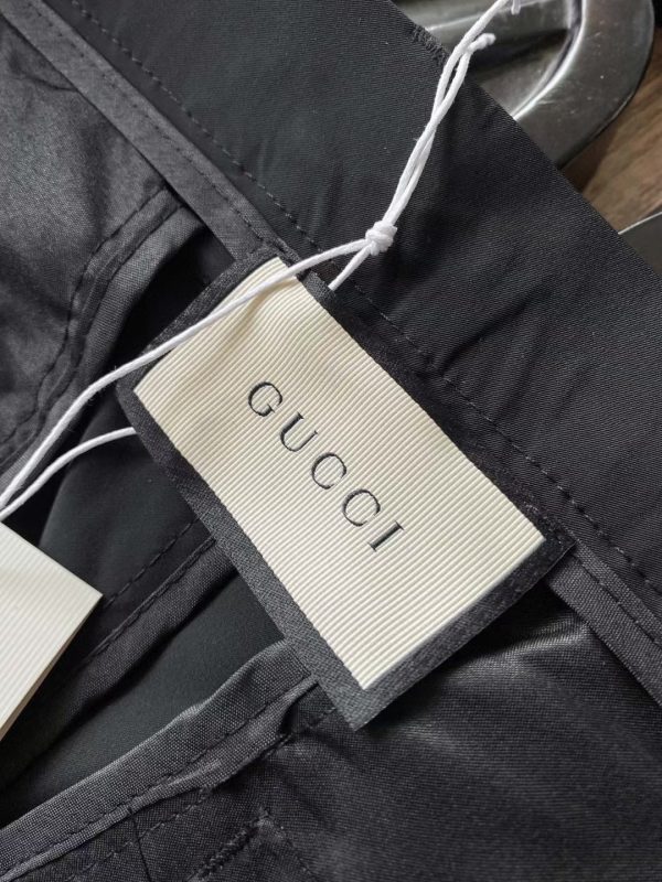 Premium Quality Gucci Casual Pants Black Silk Embroidery Luxury