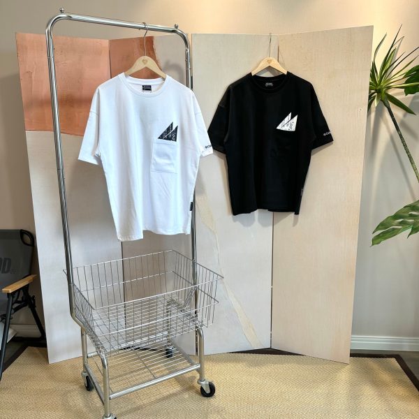 High Quality Columbia Short Sleeves Black Cotton Washed Style