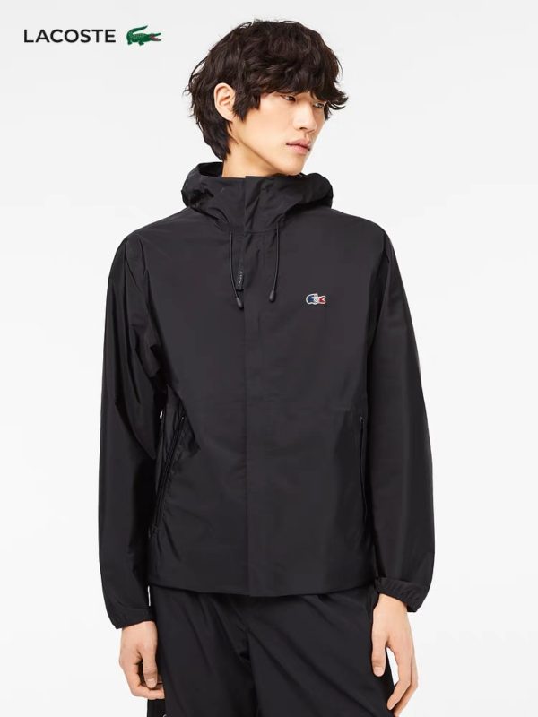 Luxury Lacoste Coats Black Silk Classic Collection