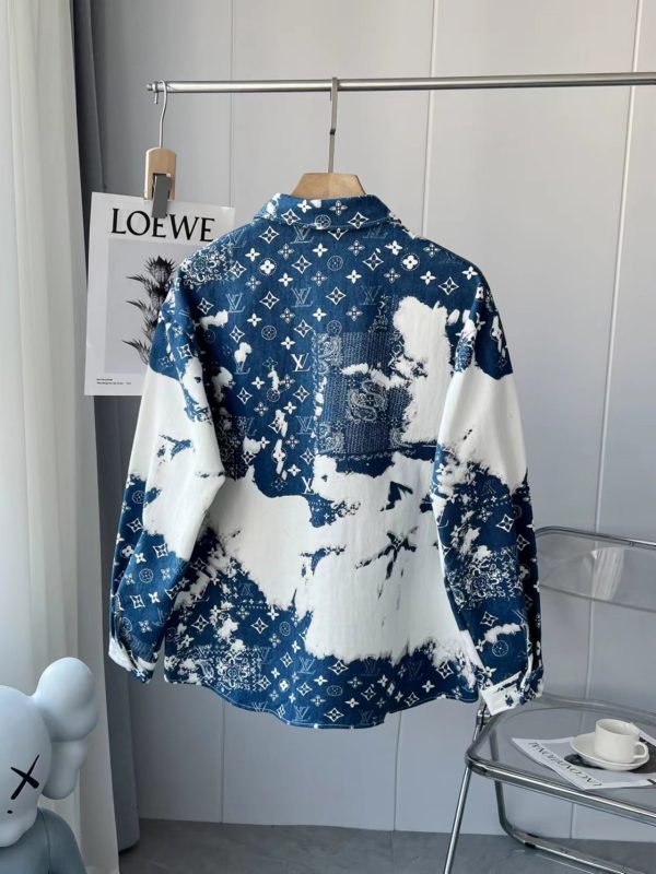 High Quality Louis Vuitton Jackets Blue Denim Print Collection
