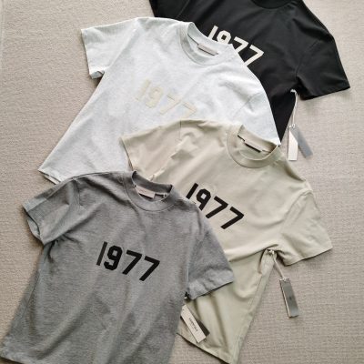 Premium Fear Of God Short Sleeves Black Cotton Print Collection