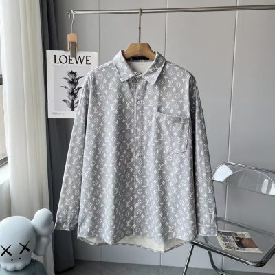 Luxury Louis Vuitton Shirt Denim Jacquard Luxury