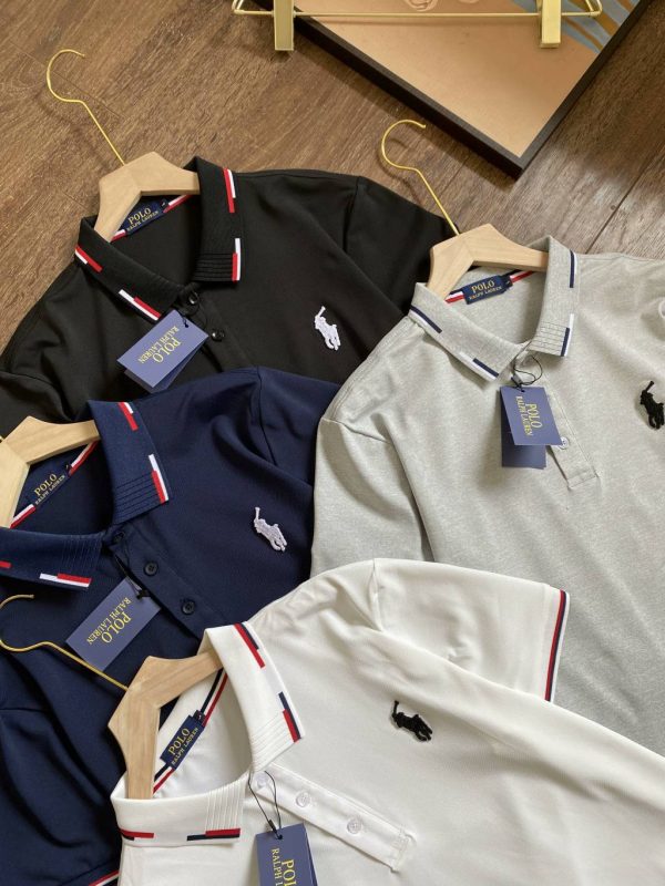 Premium Quality Ralph Lauren Short-Sleeved Black Embroidered Style