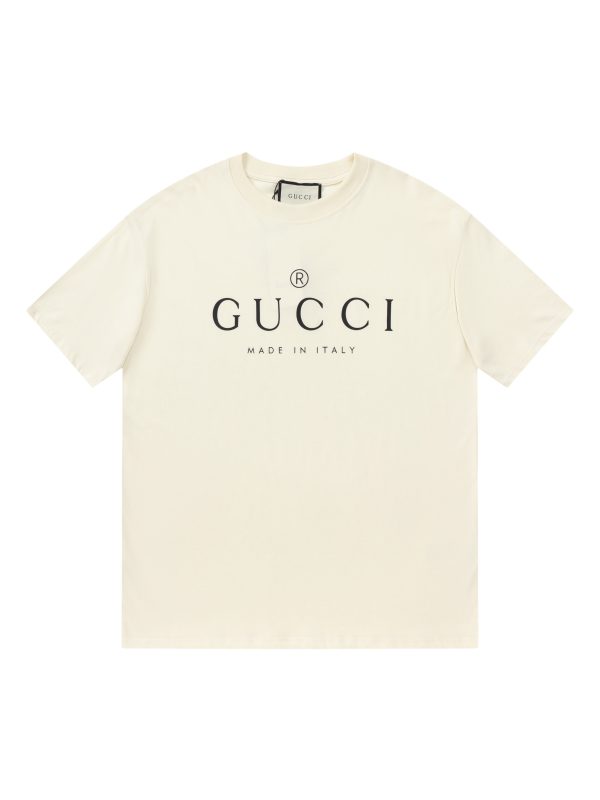Premium Quality Gucci Short Sleeves Cotton Logo Style