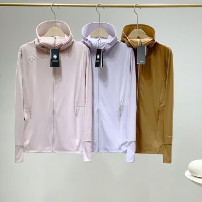 Premium Descente Coats Purple Cotton Breathable Luxury