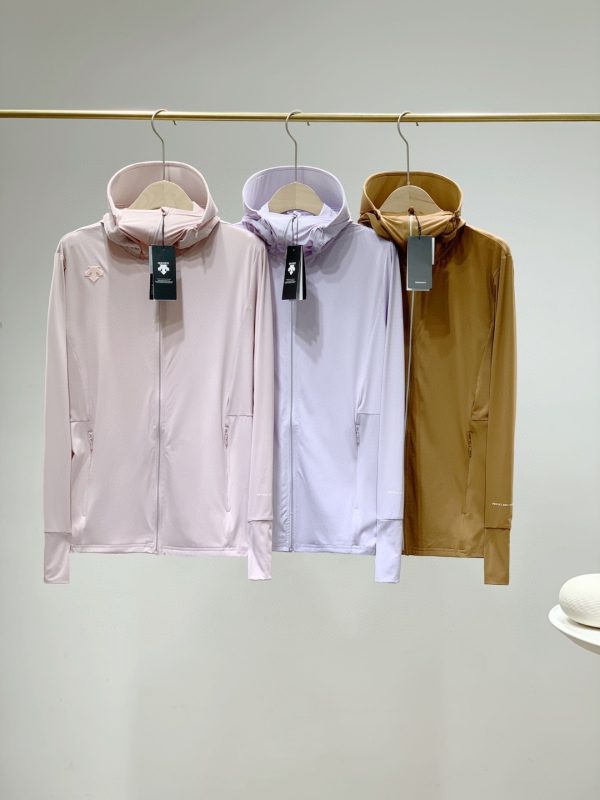 Premium Descente Coats Purple Cotton Breathable Luxury