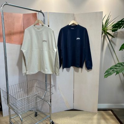 High Quality Carhartt Long Sleeves Navy Cotton Washed Style