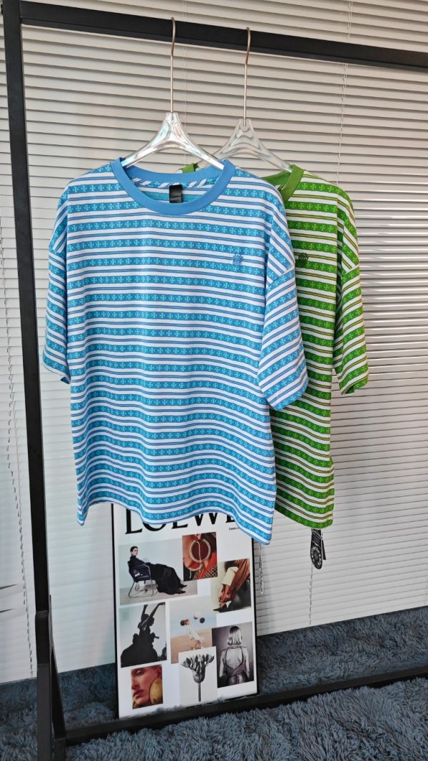 Premium Chrome Hearts T-Shirt Blue Jacquard Collection