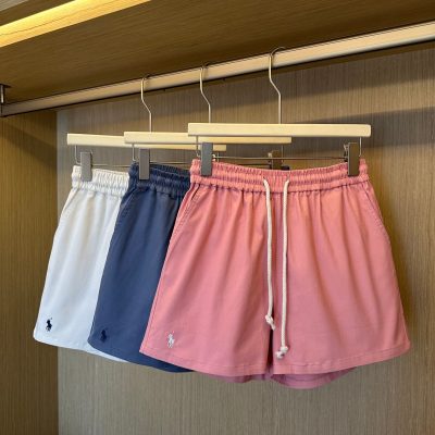 Premium Quality Ralph Lauren Shorts Blue Cotton Embroidered Luxury