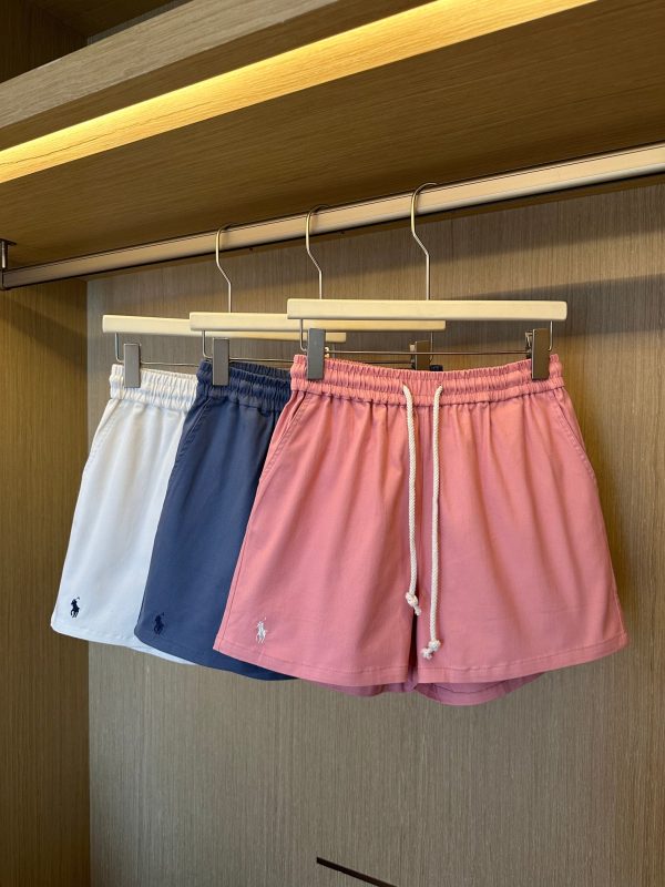 Premium Quality Ralph Lauren Shorts Blue Cotton Embroidered Luxury