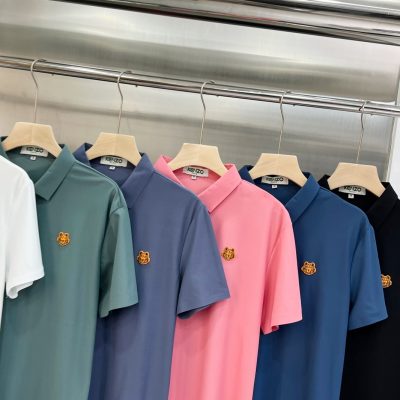 High Quality Kenzo Short-Sleeved Gold Silk Embroidery Collection