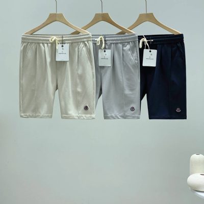 Premium Moncler Shorts Black Cotton Classic Style