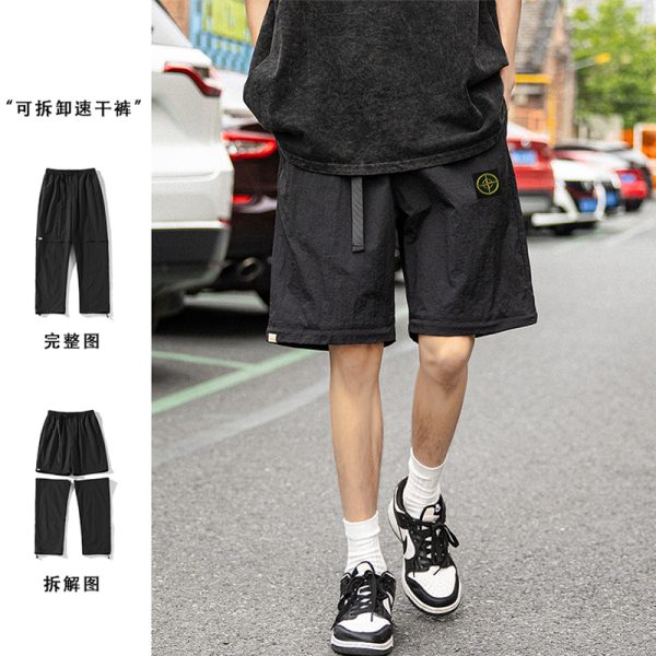 High Quality Stone Island Shorts Black Casual Collection