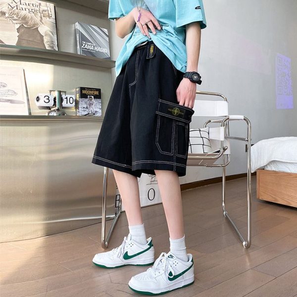 Premium Quality Stone Island Shorts Black Classic Collection