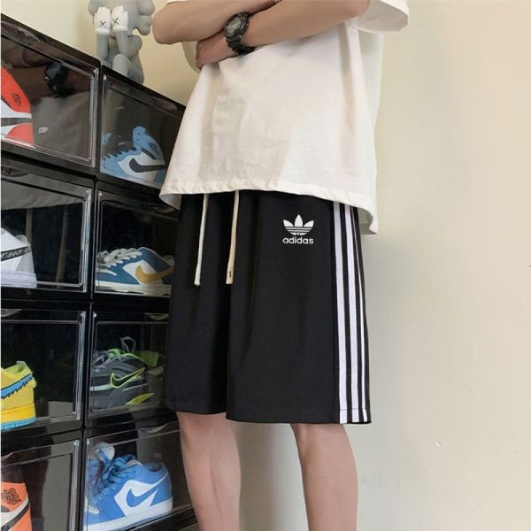 High Quality Adidas Short Sleeves Black Stripe Luxury