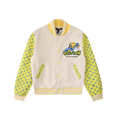 Premium Quality Louis Vuitton Jeans Yellow Leather Logo Style