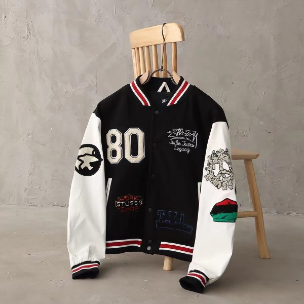 High Quality Our Legacy Jackets Black Leather Embroidery Luxury