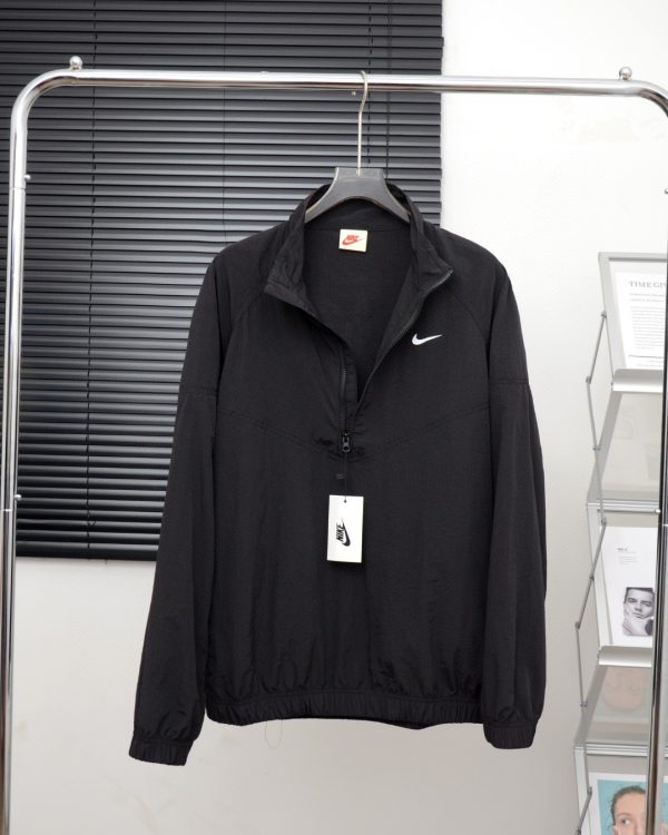 High Quality Nike Jackets Black Nylon Minimalist Luxury