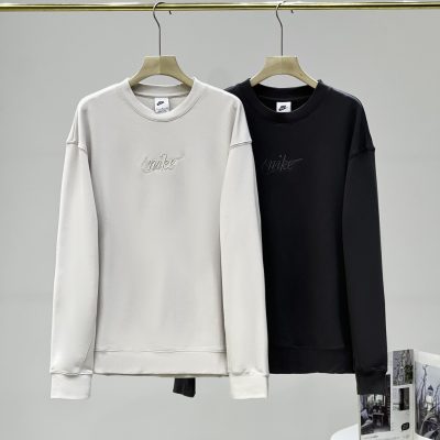Premium Quality Nike Jackets Beige Cotton Embroidery Style