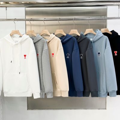 Best Selling Ami Sweatshirts White Cotton Classic Luxury