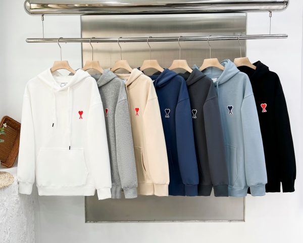 Best Selling Ami Sweatshirts White Cotton Classic Luxury